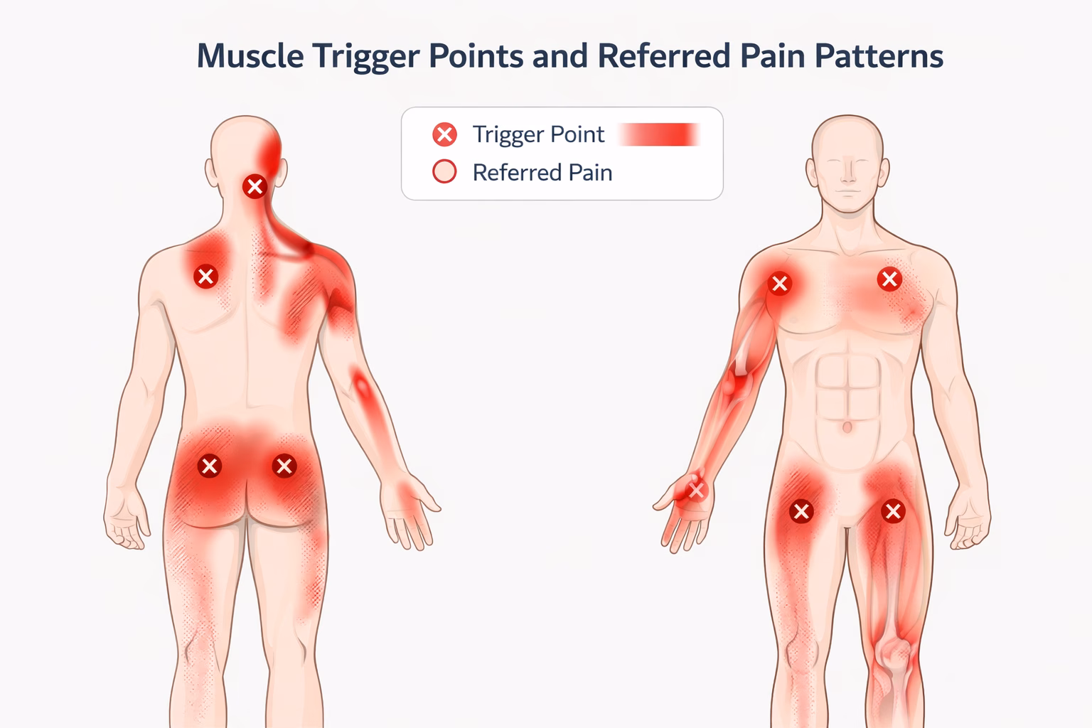 Muscle trigger point diagram